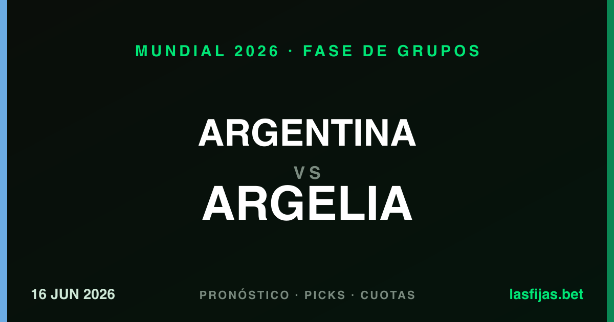 Argentina vs Argelia: Pronóstico y análisis | Mundial 2026