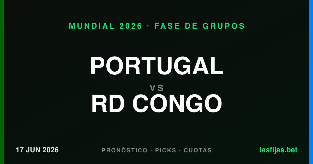 Portugal vs RD Congo: Pronóstico y análisis | Mundial 2026
